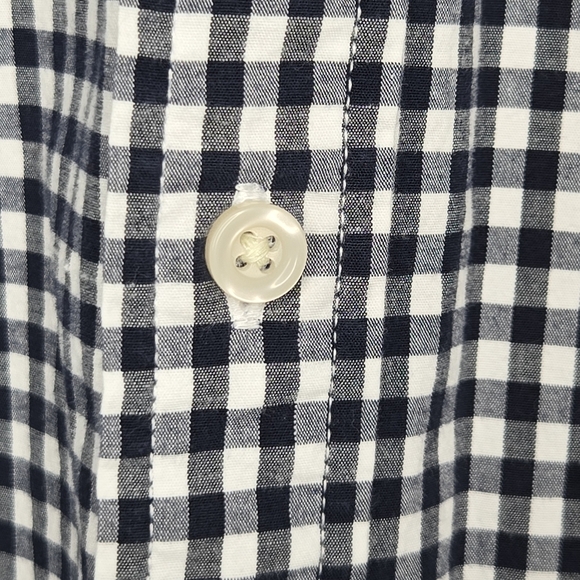 Tommy Hilfiger Men Classic Fit Stretch Navy Blue Plaid Button Down Shirt Size XL - Picture 6 of 10